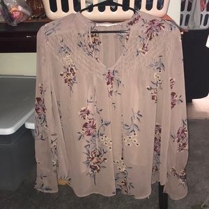Astr the label small purple floral blouse
